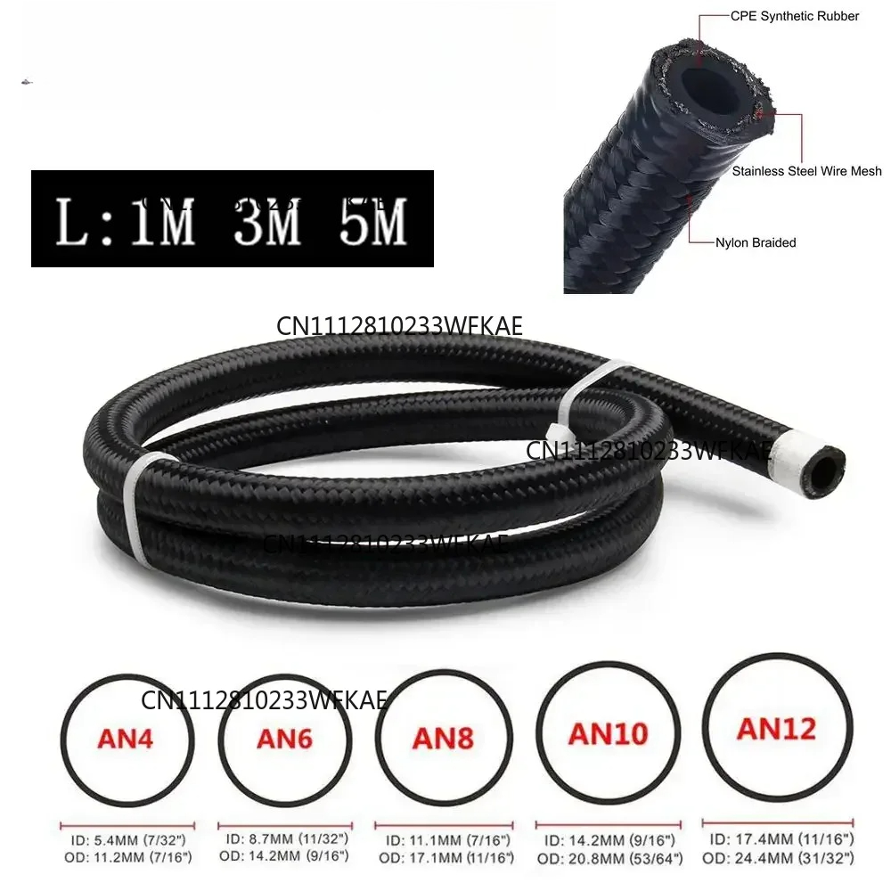1M 3M 5M Fuel Hose Oil Gas Lin - Braided Line ulasan dan harga