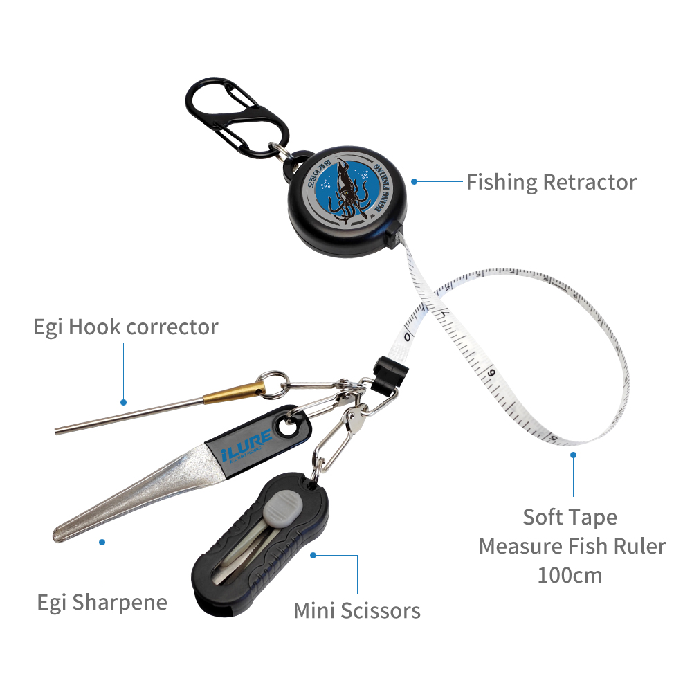 4in1 Eging Fishing Kit Retract - Fishing Line Cutter ulasan dan harga